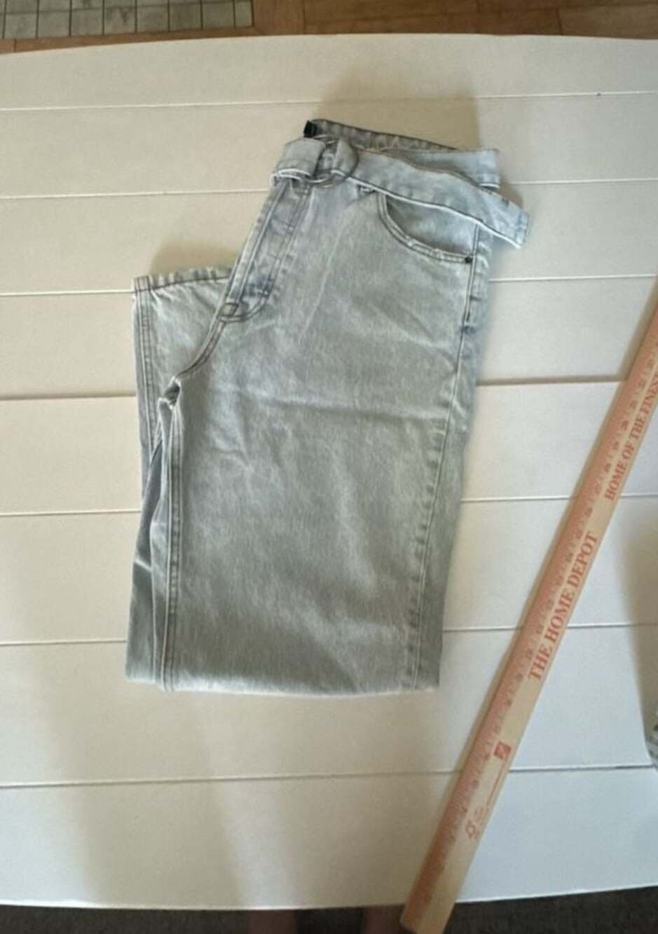 Long Tall Sally New Edit Jean with Belt Bleach Denim